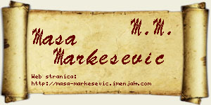 Maša Markešević vizit kartica